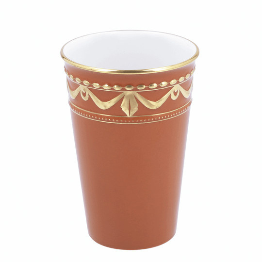 KPM Champagnerbecher in Orange und Gold - Bild 1