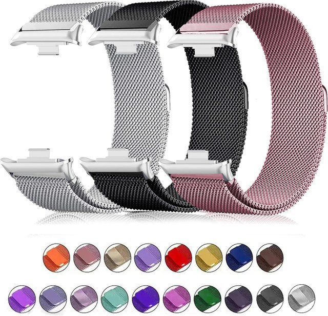 yunfook Uhrenarmband Edelstahl, Milanaise, Silber, Unisex - Bild 1