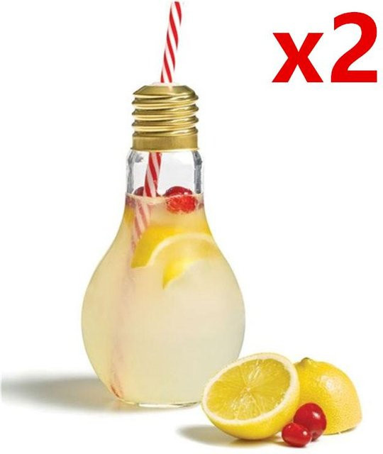 Yiran Furniture Cocktailglas in Form einer Lampenbirne, transparent, 200 ml - Bild 1