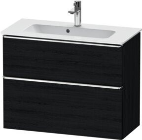 Duravit Waschtischunterschrank D-Neo Compact, Wandhängend, Schwarz, B: 81 cm, T: 37,2 cm, H: 62,5 cm - Bild 1