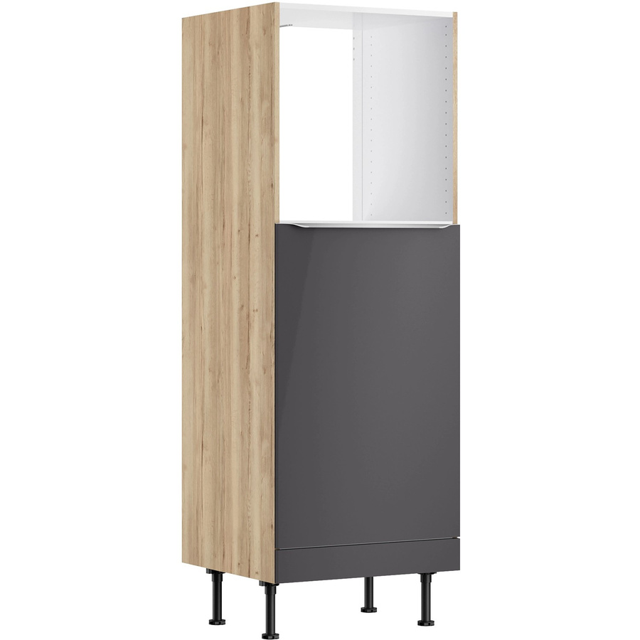 Optifit Küchen-Mittelschrank Linus984 für Backöfen und Kühlschränke, Breite: 60 cm, Anthrazit-Wildeiche - Bild 2