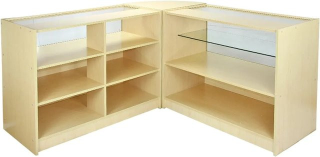Monstershop Virgo Verkaufstheke Rezeption aus Holz und Glas in Ahorn, B/T/H: 171 x 60 x 90 cm - Bild 1