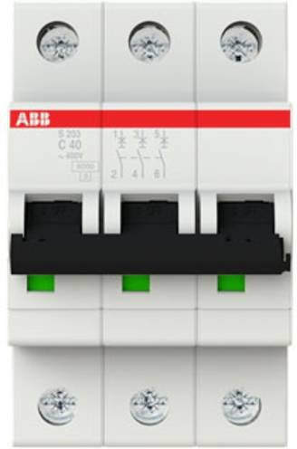 ABB S203-C40 Leitungsschutzschalter MCB 3-polig 40 A in Weiß - Bild 1