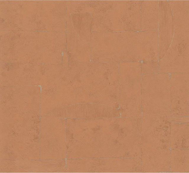 Marburger Vliestapete Papis Loveday in Orange Rot mit geometrischem Muster und FSC-Zertifizierung - Bild 1
