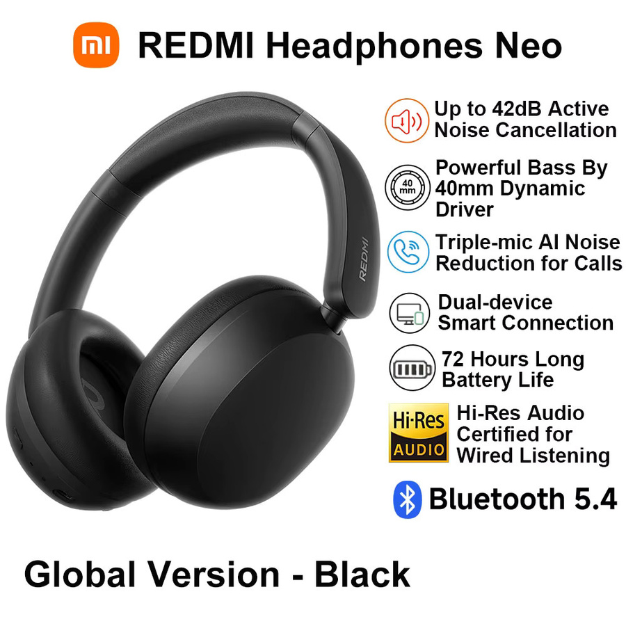 Xiaomi REDMI Headphones Neo In-Ear Kopfhörer mit ANC bis 42dB und KI-Anrufgeräuschunterdrückung in Schwarz - Bild 7