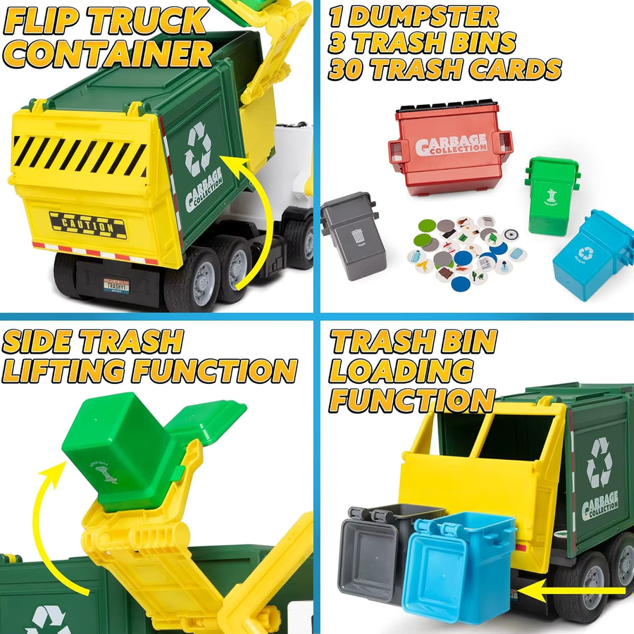 JOYFY Müllwagen-Spielzeugset, mit Müllcontainer, ab 3 Jahren - Bild 3