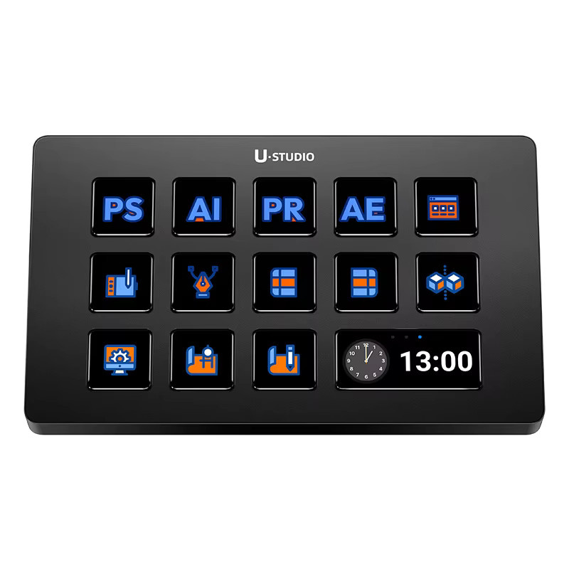 Ulanzi D200 Live-Streaming-Controller mit 13 LCD-Tasten in Schwarz für Gaming, Vlog und Videobearbeitung - Bild 3