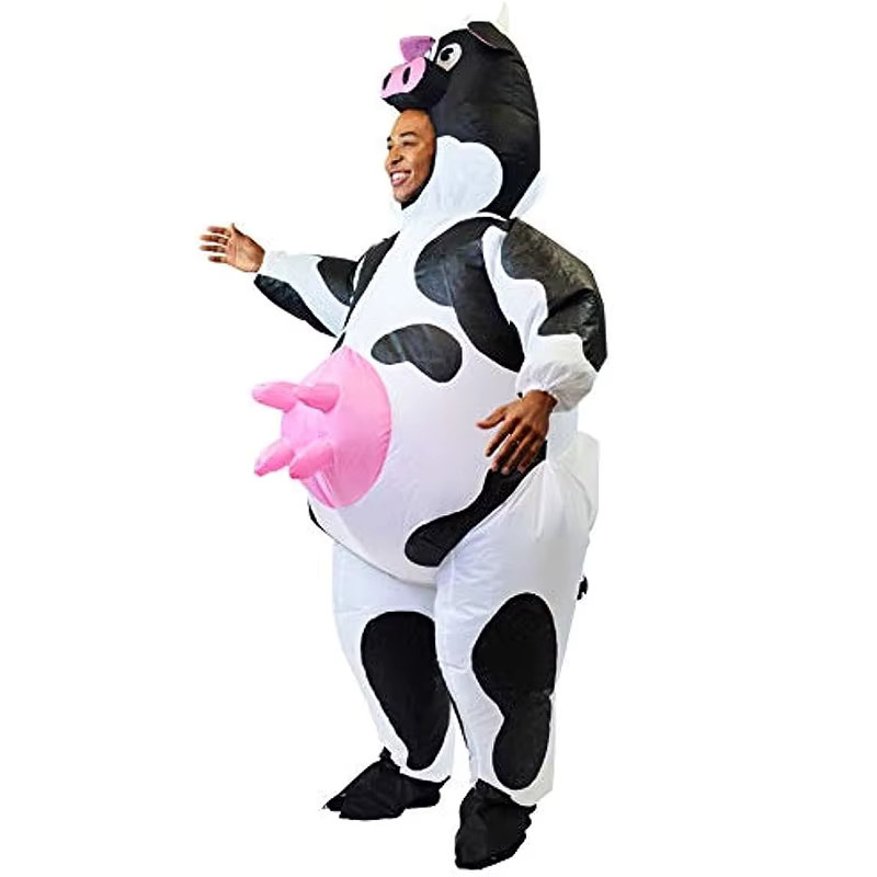 Hangchen Family Aufblasbares Kostüm Luft Blow-up Deluxe Halloween Kuh Kostüm - Bild 2