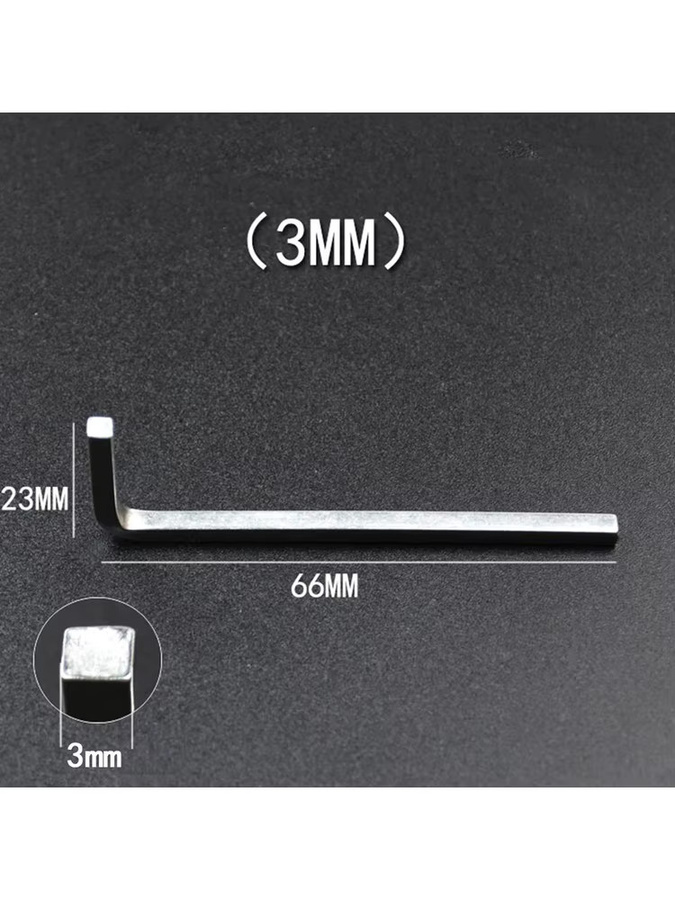 L-förmiges Vierkantschlüssel-Set aus Chrom-Vanadium-Stahl in Silber, 3–10 mm - Bild 2