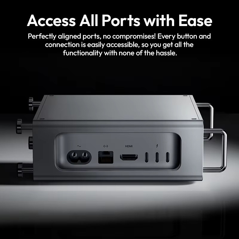 Ulanzi QT01 Aluminiumgehäuse für Mac Mini M4/M4 Pro in Silber mit Heck-zu-Schnellkühlung - Bild 3
