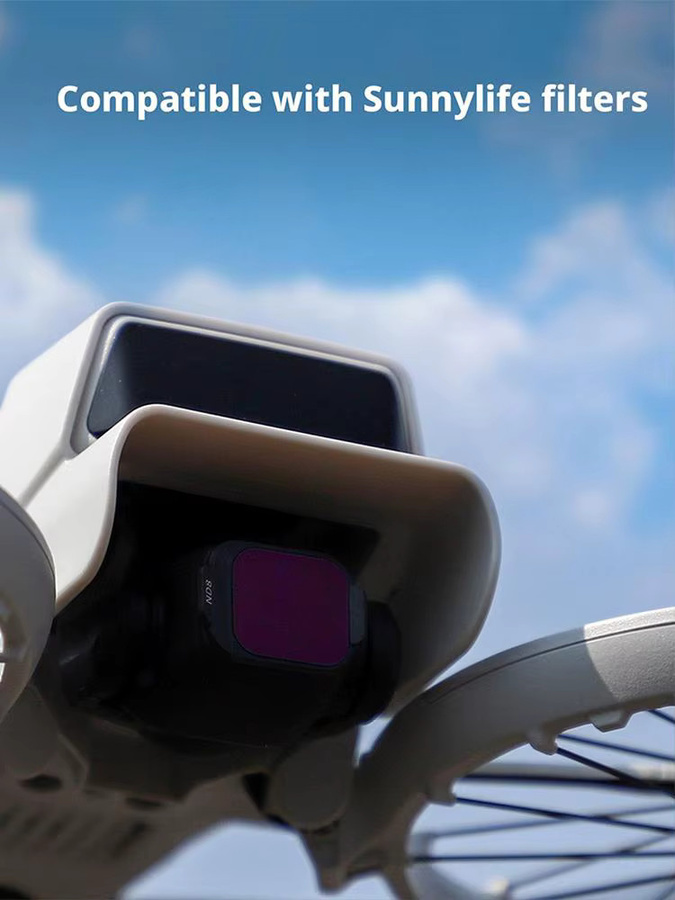 DJI Flip Objektivhaube für Drohnenkameras in Schwarz zur Vermeidung von Blendlicht mit Schnellverschluss - Bild 6