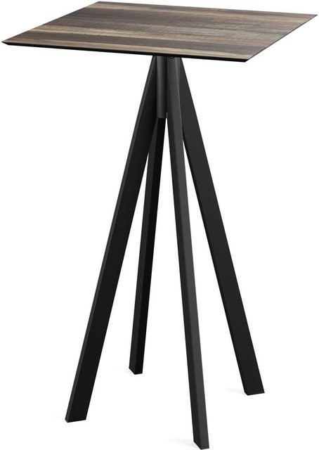 Feros Stehtisch Infinity mit HPL-Platte, hellbraun, B/T/H: 70 x 70 x 109,2 cm - Bild 1