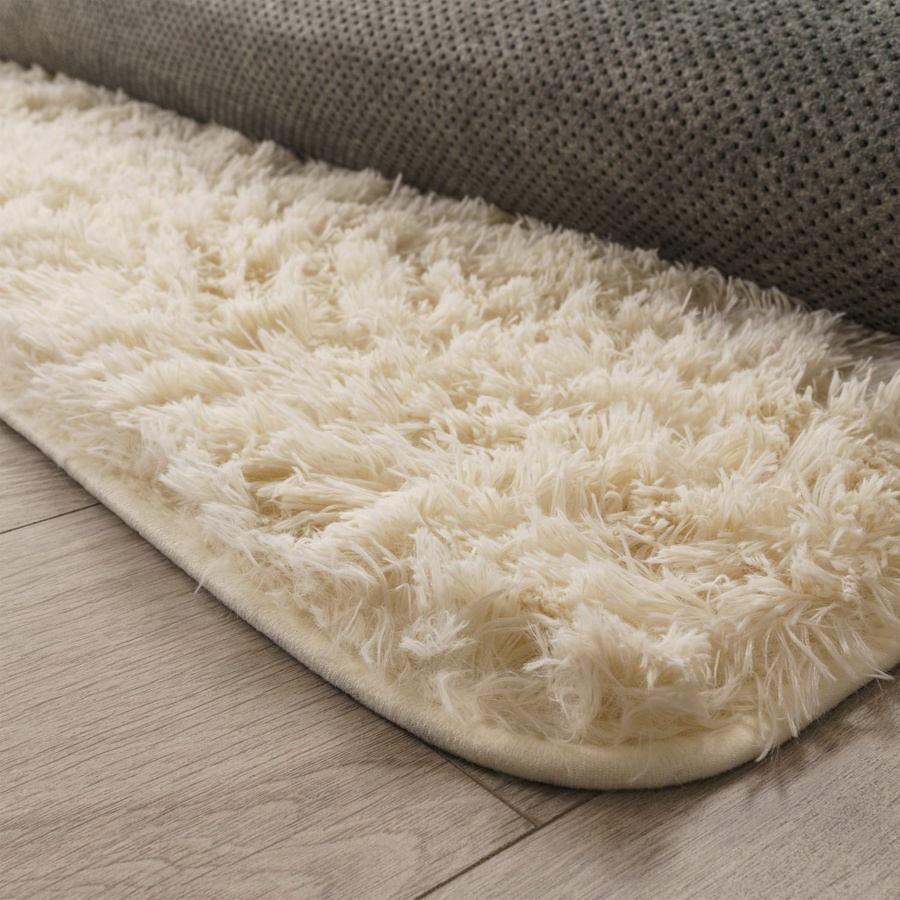Runder Hochflor-Teppich Silvana in Elfenbein, Durchmesser: 120 cm - Bild 3