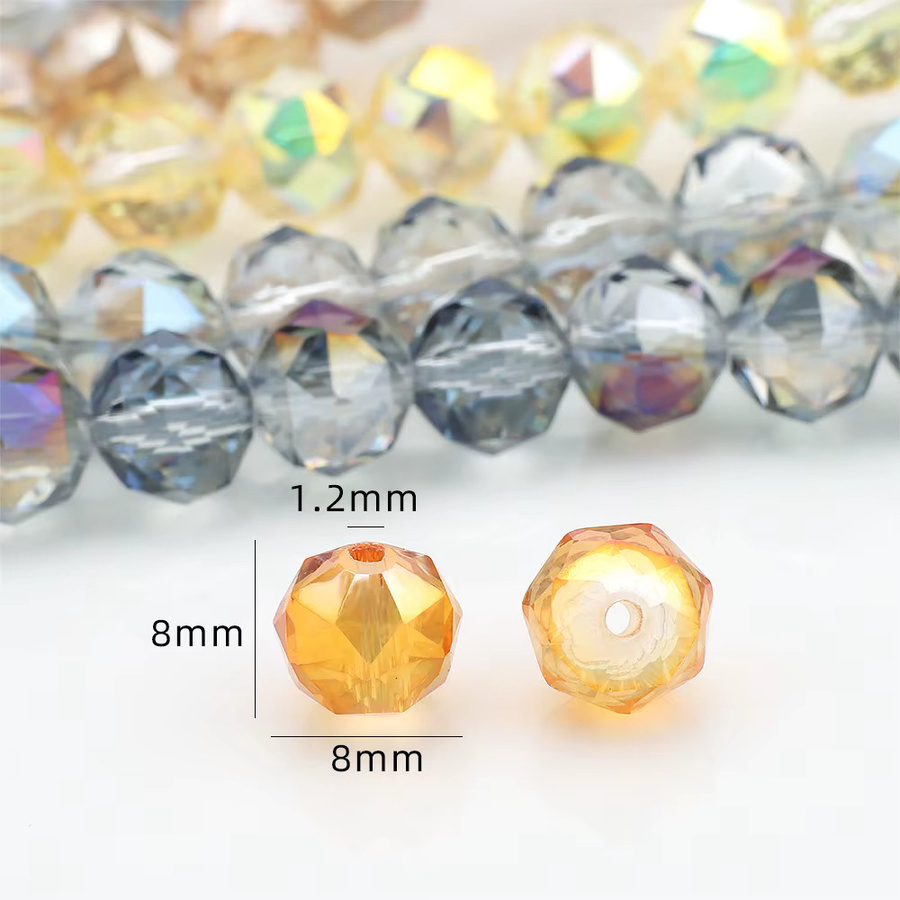 YUANZHIRUN Abstandsperlen Kristallglas, 8mm, Bunt, Unisex - Bild 2