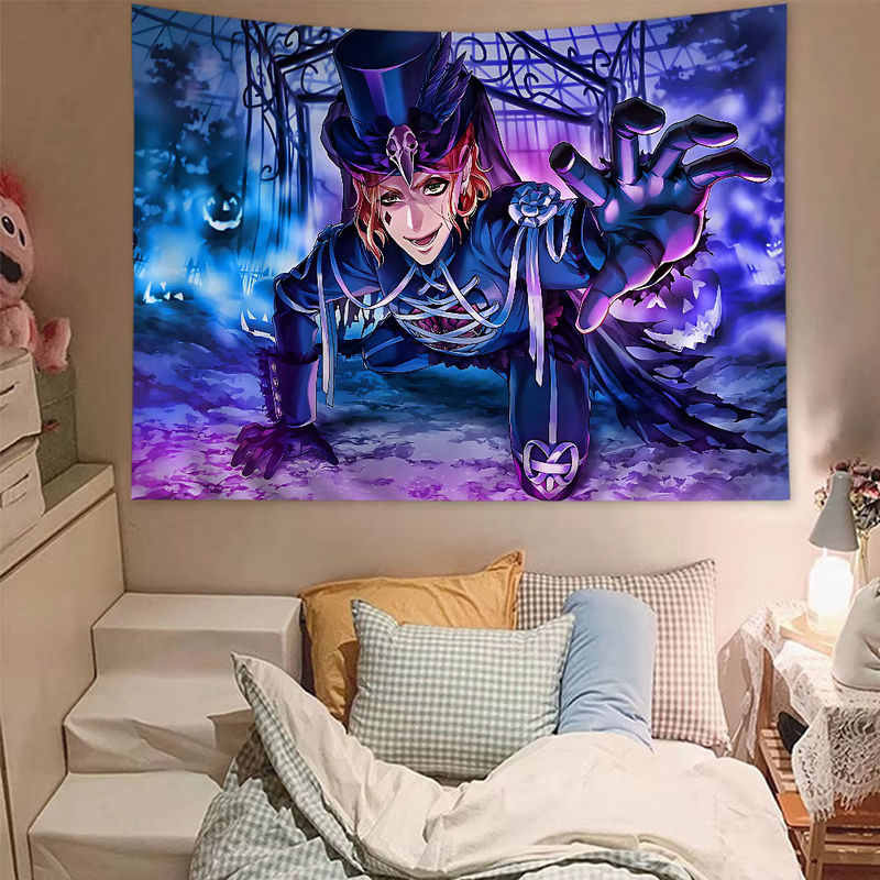 Twisted Wonderland Anime Wandteppich Science Fiction Wandkunst für dein Zimmer Dekor - Bild 3