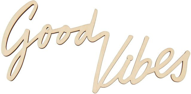 Magnetischer Holzschriftzug Rico Design Good Vibes Breite: 26 cm, Höhe: 13 cm - Bild 1