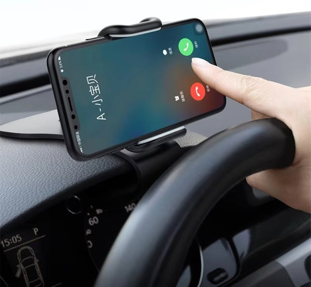 KAFNHCKA Smartphone Halterung für das Auto mit 360-Grad-Drehung für Dashboard und GPS-Navigation, Schwarz - Bild 1