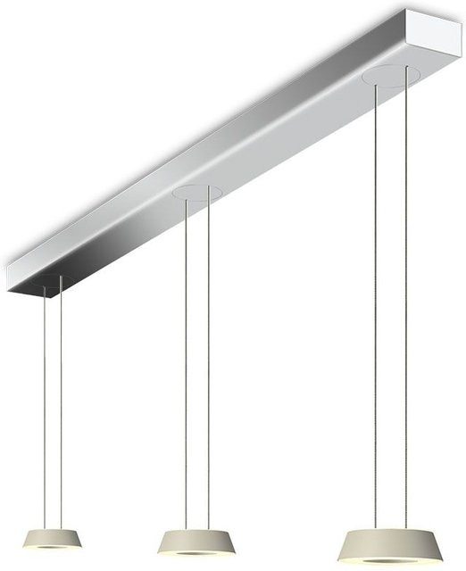 Oligo Glance 3-flammige LED-Pendelleuchte in Kaschmir-Chrom mit unsichtbarer Höhenverstellung und dimmbarer warmweißer Beleuchtung (2700K) - Bild 1