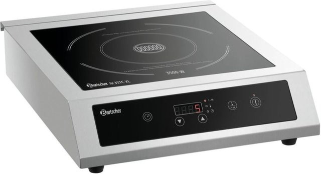 Bartscher Induktionskocher IK 35TC XL in Schwarz Meliert mit Digitaldisplay und Timer, B/T/H: 44 x 54 x 12,5 cm - Bild 1