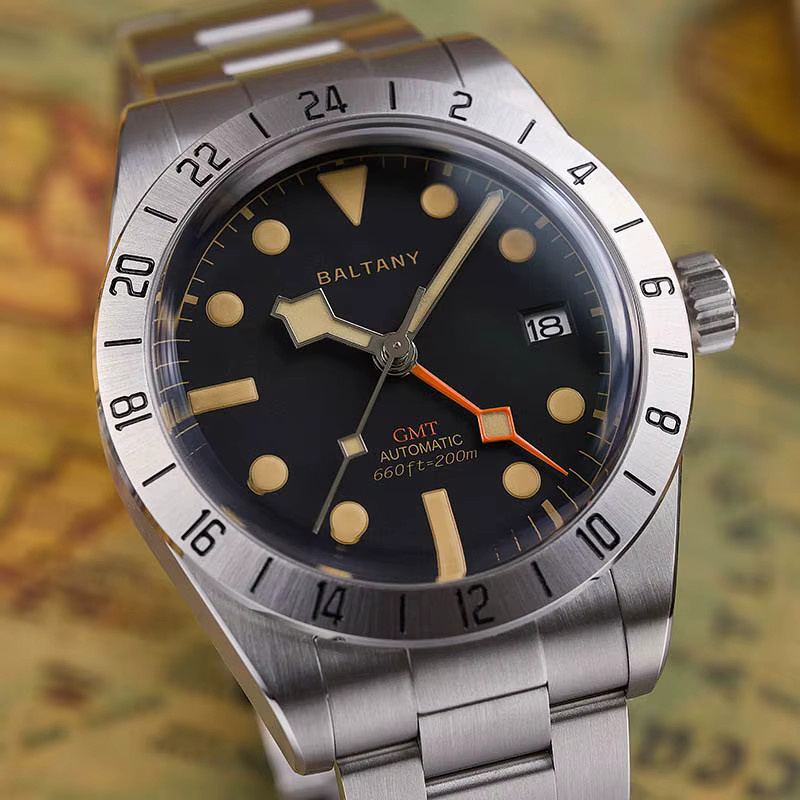 Baltany Armbanduhr GMT, Automatik, Edelstahl, Herren - Bild 2