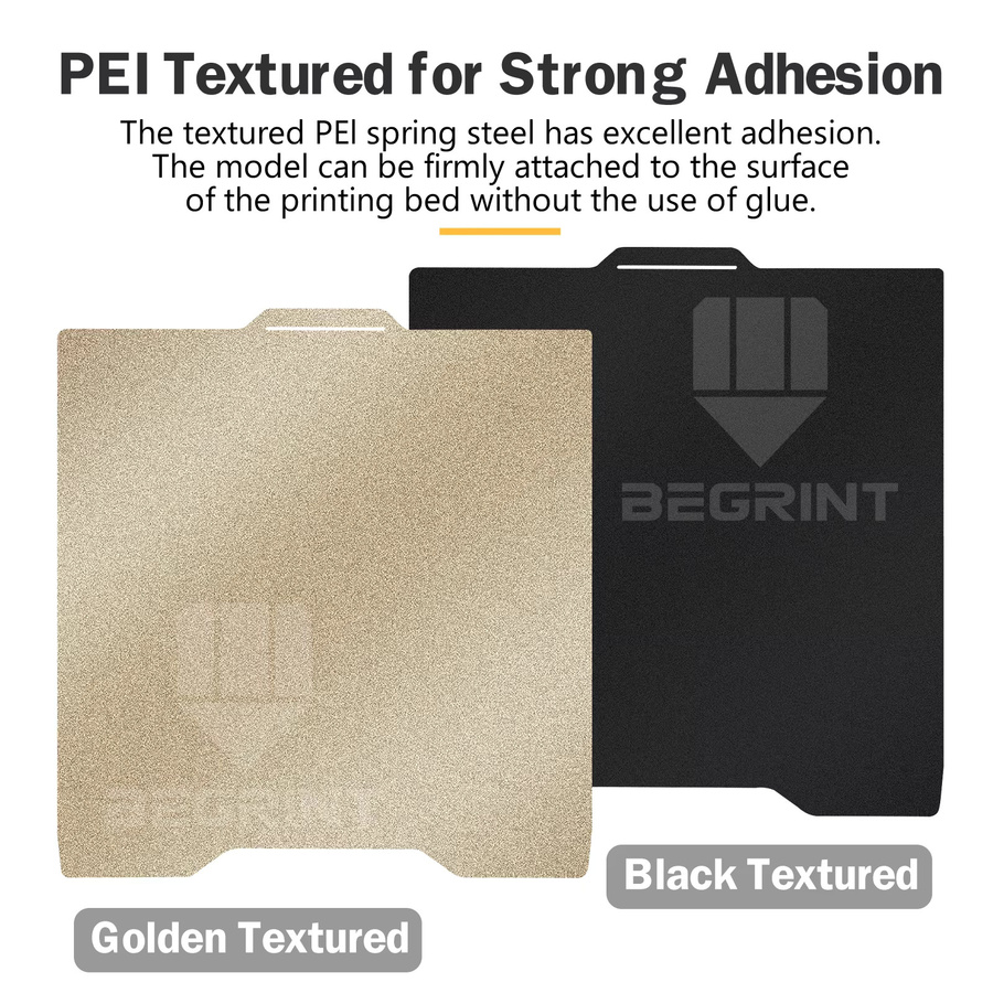 Creality Druckplatte für Sparkx i7, beidseitig bedruckbar, Gold, für PLA, PETG, ABS, PA und TPU Filamentdruck - Bild 2