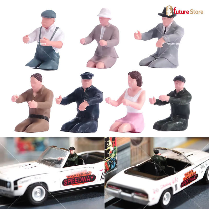 MAK Miniatur Fahrer Figuren für Modellbau und Fahrzeug-Szenen, mehrfarbig, Kunststoff - Bild 1