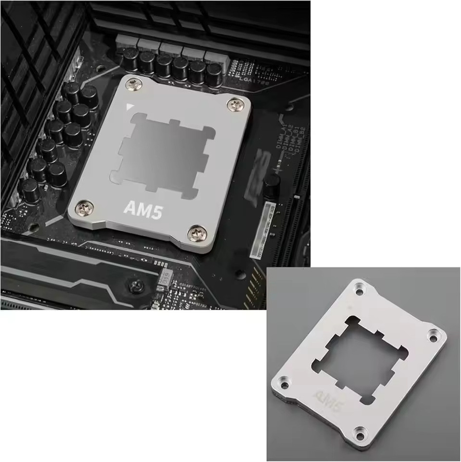AMD AM5 CPU-Halterung Anti-Biege-Kontaktrahmen für Motherboards in Schwarz und Silber - Bild 3