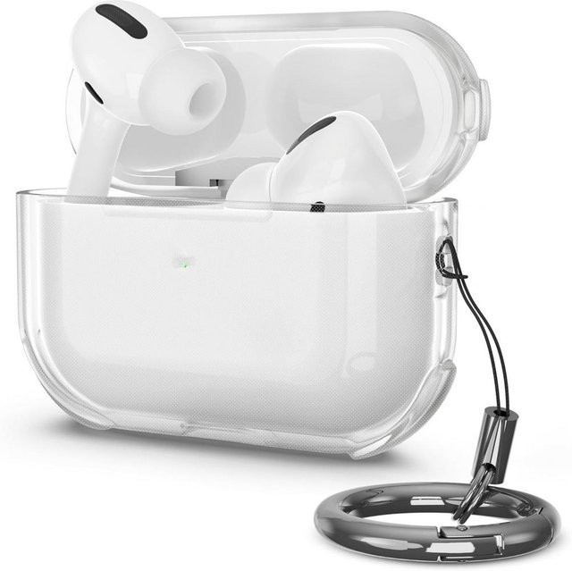 Transparente Schutzhülle für Apple AirPods Pro 3. Generation inklusive Schlüsselanhänger - Bild 1