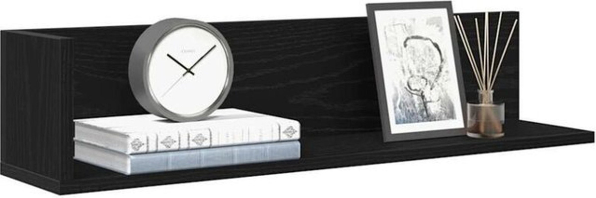 Vidaxl Wandregale 2er Set Schwarz aus Holzwerkstoff im klassischen und minimalistischen Design B/H/T: 75 x 16,5 x 16,5 cm - Bild 1