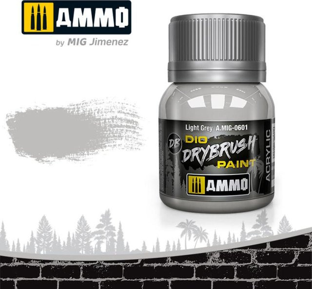 AMMO by MIG Jimenez Drybrush Light Grey, Grau - Bild 1