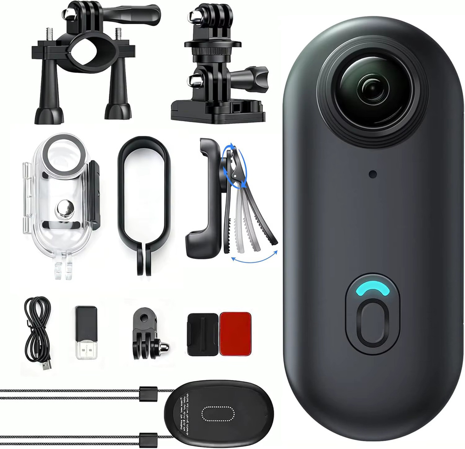 JETO 4K UHD Mini-Actionkamera mit WiFi und Magnethalterung, Wasserdicht bis 30m, Farbe: Weiß - Bild 5