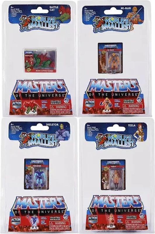 Bandai Masters of the Universe World's Smallest Miniaturfigur Battle Cat He-Man Teela Modell Zubehör aus Kunststoff, mehrfarbig - Bild 1