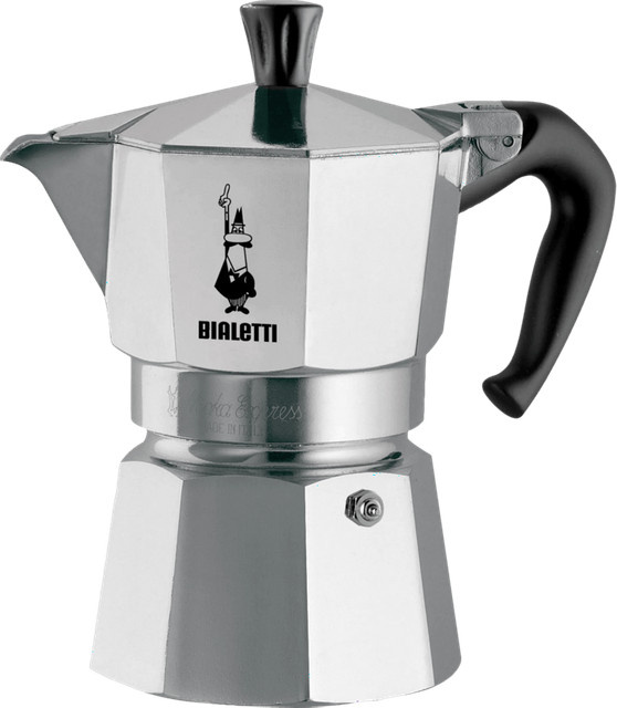 Bialetti Moka Express Espressokocher für 2 Tassen in Silber und Schwarz - Bild 1