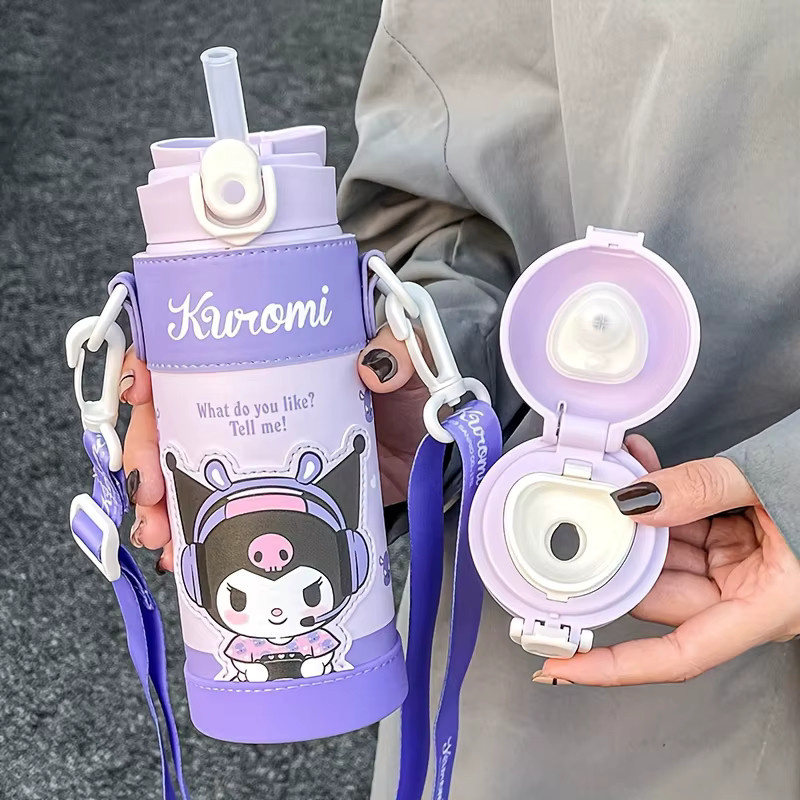 Sanrio Isolierbecher aus Edelstahl mit 500 ml Volumen in Blau und Lila - Bild 3
