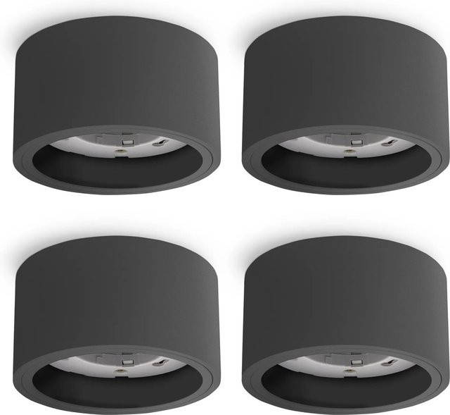 SSC-LUXon CELI-X LED Deckenaufbaustrahler im 4er Set, Anthrazit, flaches Design mit GX53 Fassung - Bild 1