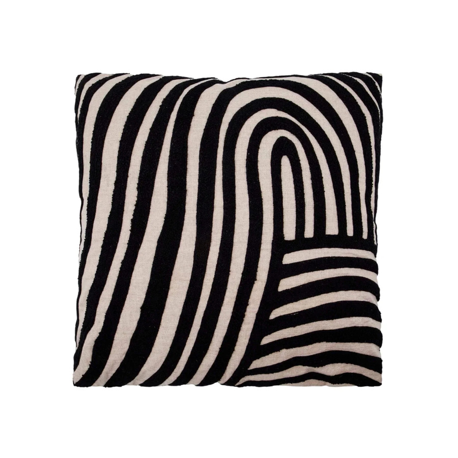 House Doctor Kissen Sky in Sand mit grafischem Design aus Baumwolle und Leinen, B/T/H: 50 x 50 x 50 cm - Bild 1