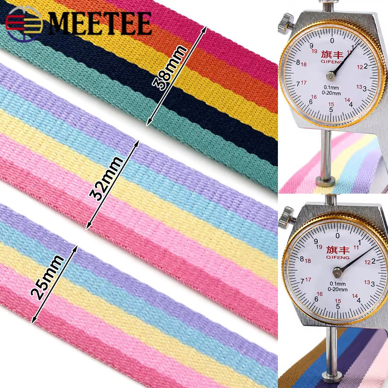 Meetee Regenbogen-Gurtband Dekorband in Multicolour für Kleidung, Haustierhalsbänder und Nähzubehör - Bild 3