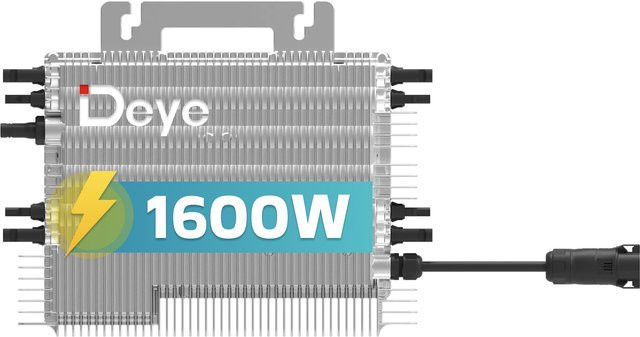 Deye Mikro-Wechselrichter 1600 W SUN-M160G4-EU-Q0 in Silber für Mini-PV Solaranlagen und Balkonkraftwerke mit 4 MPPT und WIFI, IP67 wetterfest - Bild 1