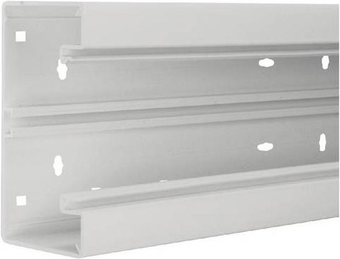 Hager Brüstungskanal Unterteil BR6513017035 Grau B: 130 mm, L: 2000 mm - Bild 1