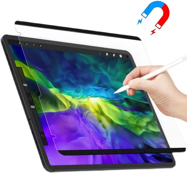 Magnetische Papier-Displayschutzfolie für Apple iPad Air 5, Air 4 und iPad Pro 11 Zoll, Transparent - Bild 1