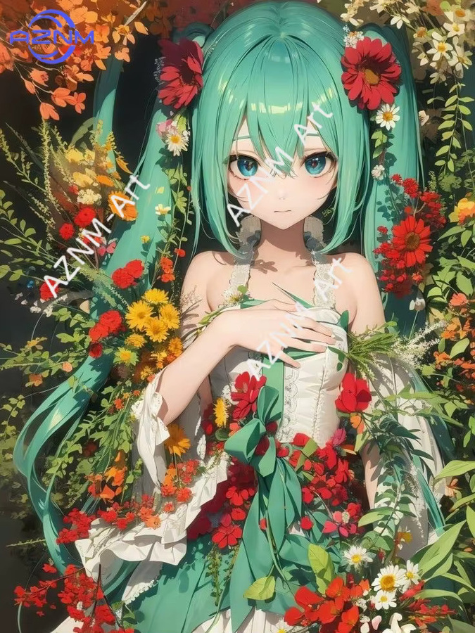 KAYOU Wandbild Sängerin Miku Kawaii Idol Mädchen Gemälde in Mehrfarbig für deine moderne Heimdekoration - Bild 2
