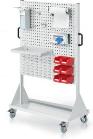 Kappes RasterMobil Rollbarer Rollcontainer aus Stahl, Farbe RAL 7035 Lichtgrau, H: 1580 mm, B: 1000 mm, T: 500 mm - Bild 1