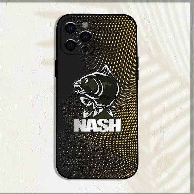 N-Nash Fishing Coole Handyhülle für iPhone 11 bis 16 Pro Max, weiche Schutzhülle, Schwarz - Bild 1
