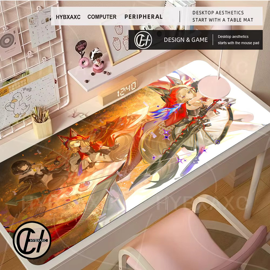 HYBXAXC Arknights Endfield Mauspad mit Anime Girl Rossi Design, XL Gaming Schreibtischunterlage, Multicolour - Bild 3