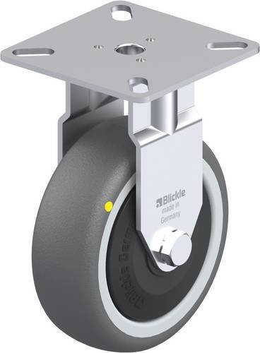 Blickle Bockrolle BPA-PATH 75KF-ELS in Grau und Silber mit 75 mm Rad-Durchmesser und 65 kg Tragfähigkeit - Bild 1