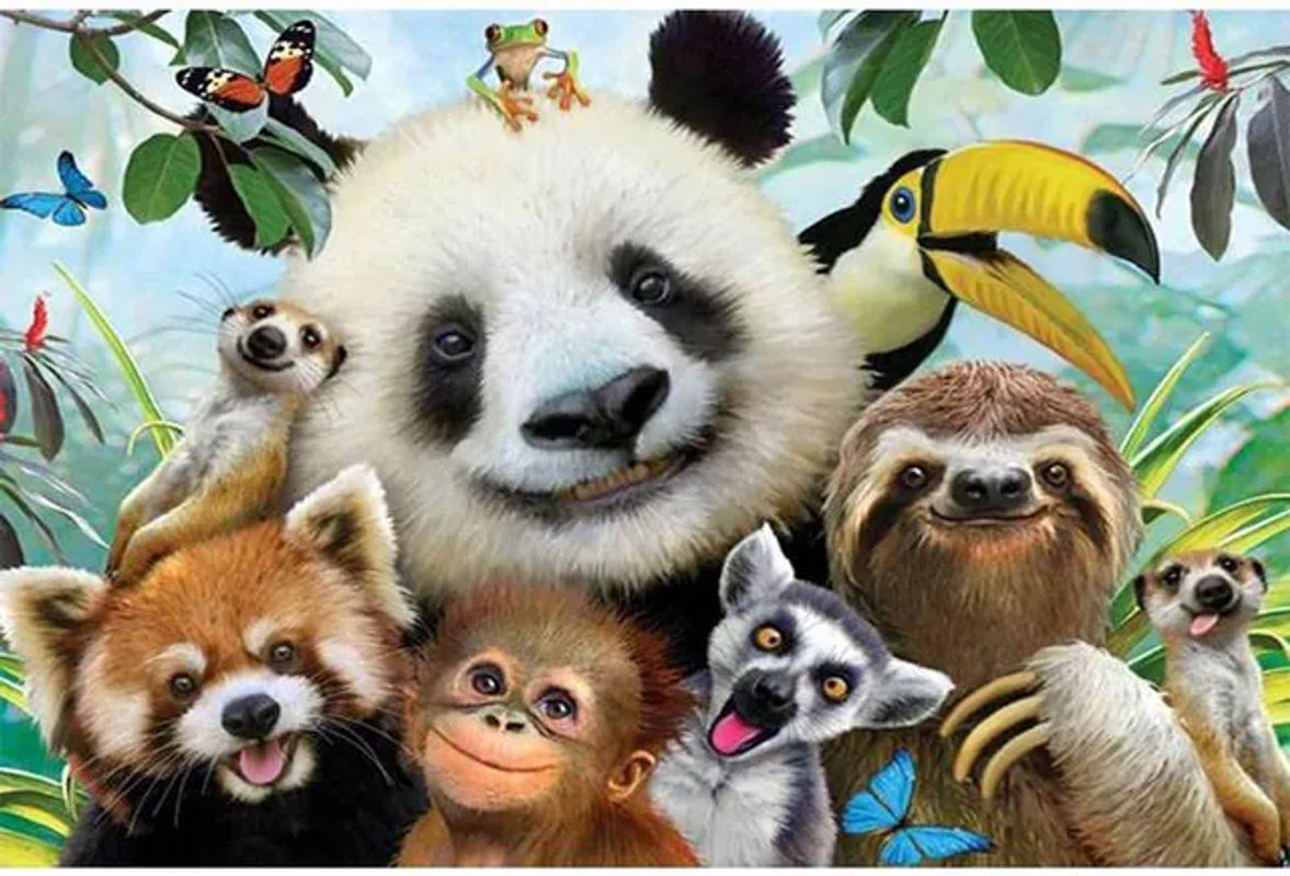 FIYO Diamond Painting Set Panda Mosaik als 5D Kreuzstich Stickerei in Mehrfarbig, B: 30 cm x H: 20 cm - Bild 1