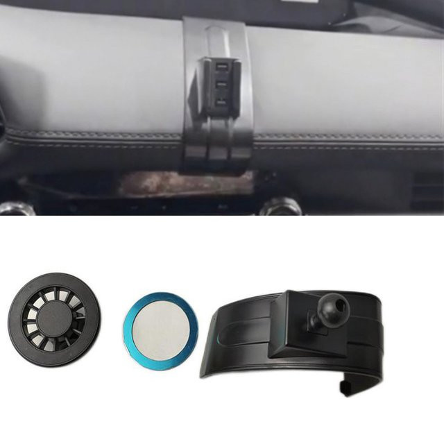 Magnetischer Handyhalter aus ABS-Kunststoff für Mazda 3 Axela (2020-2024) in Schwarz - Bild 1