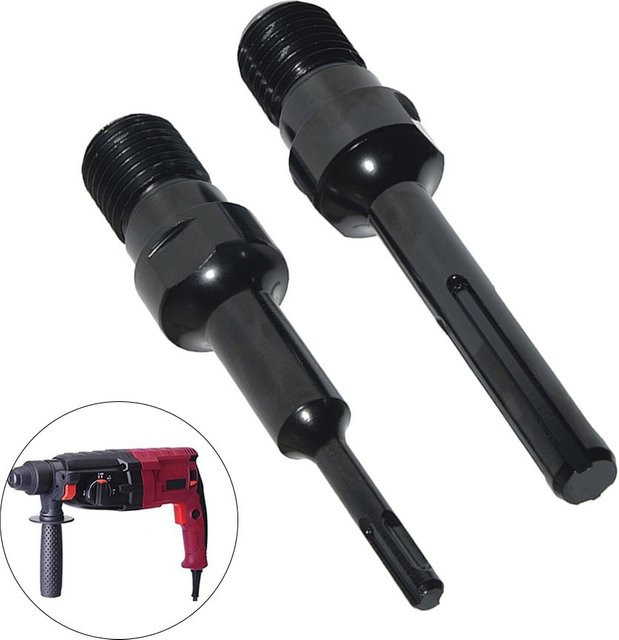 DAZZLEEX Kernbohrer-Adapter 1-1/4 UNC-Gewinde männlich auf SDS-PLUS MAX Schaft in Schwarz - Bild 1