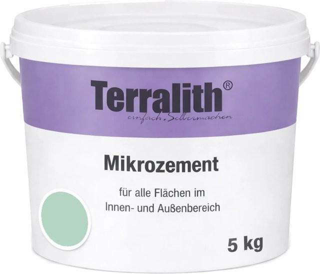 Terralith Mikrozement Fix & Fertig LFC0491 in Grün, 5 kg für 3,5 qm, Körnung 0-2 mm - Bild 1