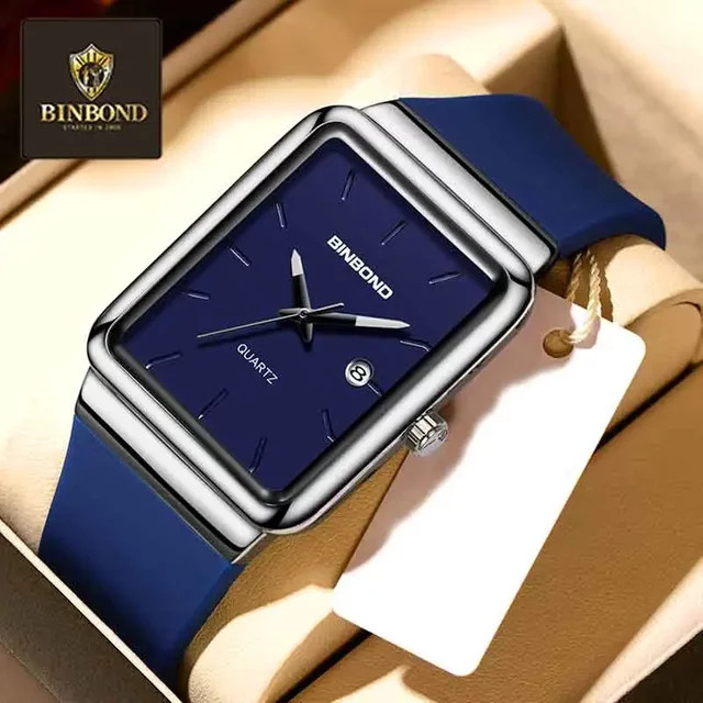 BINBOND Armbanduhr Quarz, Silikon, Blau, Herren - Bild 1